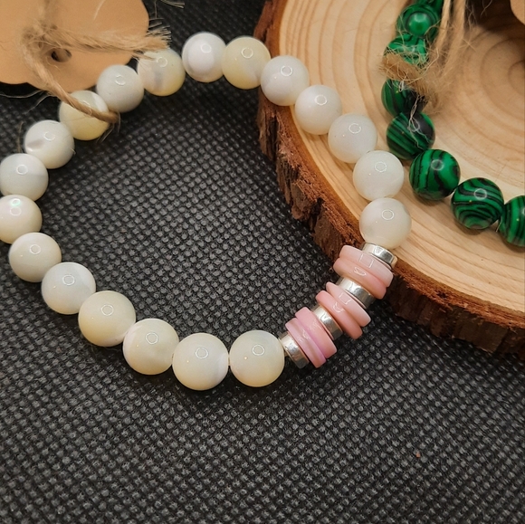 Mala bracelets 8mm beads semi precious beads - Picture 3 of 4